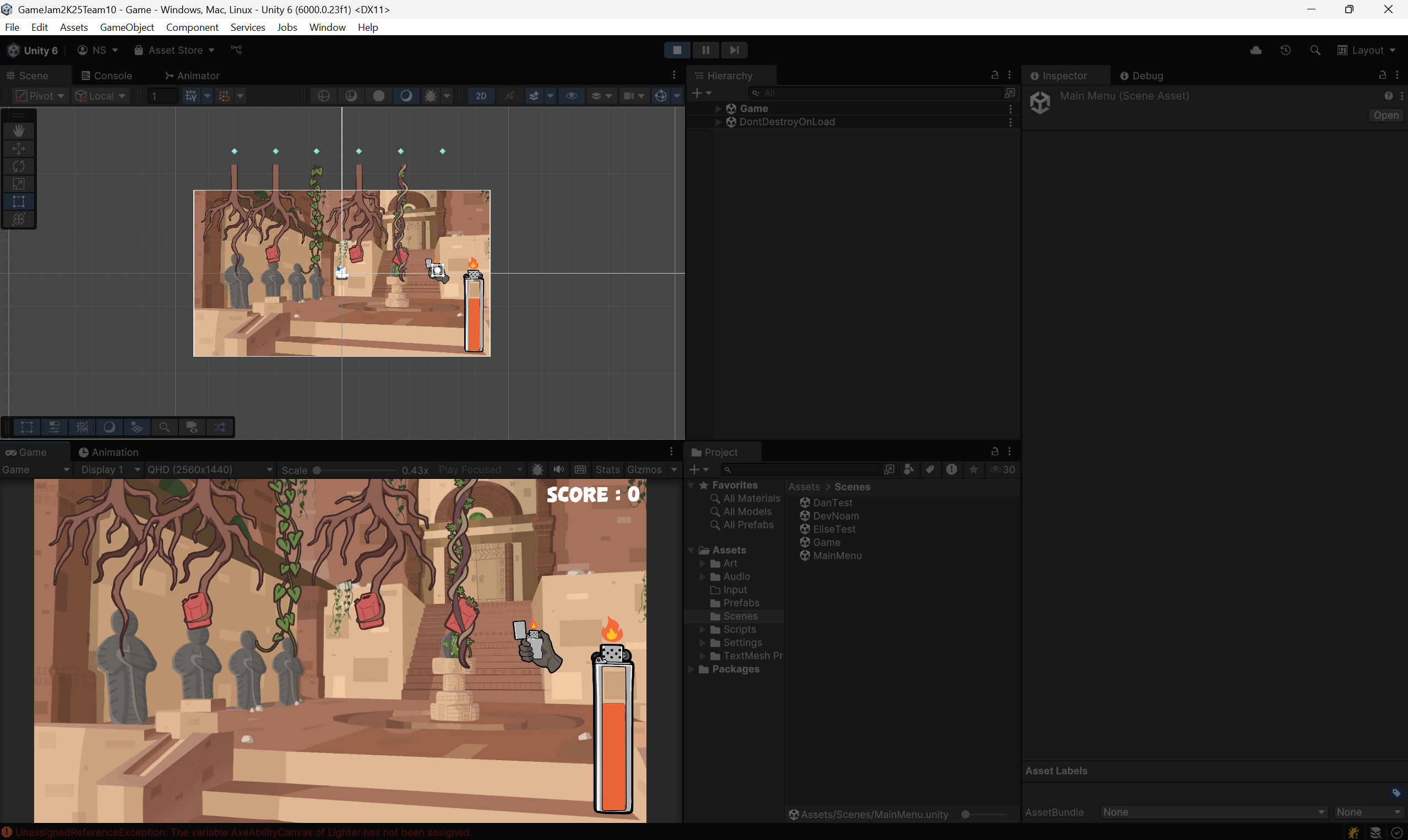 Programmeur Gameplay